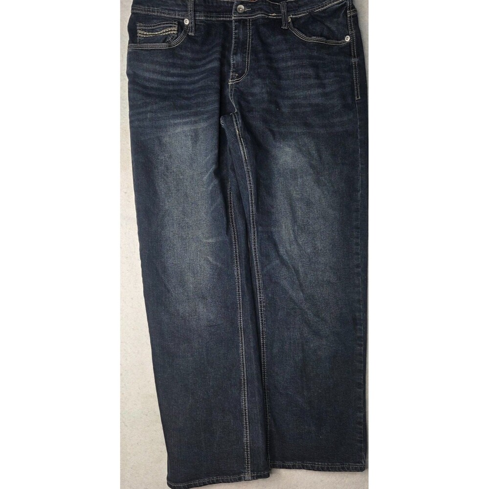 True Rebel Men's Jeans 36x30 Dark Wash Straight Leg Stretch Denim